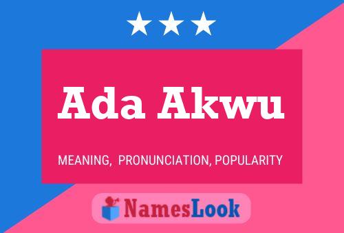 Ada Akwu Name Poster