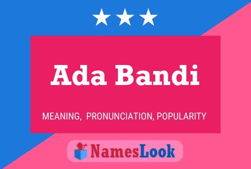 Ada Bandi Name Poster