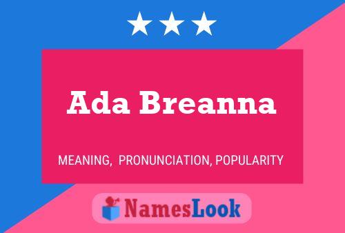 Ada Breanna Name Poster