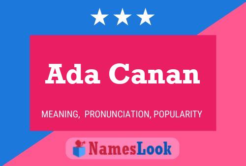 Ada Canan Name Poster