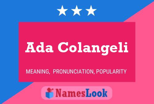 Ada Colangeli Name Poster