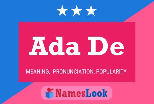 Ada De Name Poster