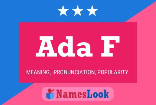 Ada F Name Poster