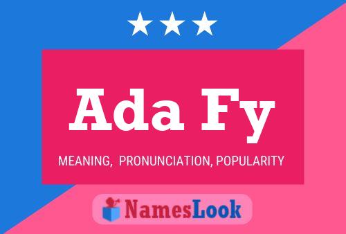 Ada Fy Name Poster