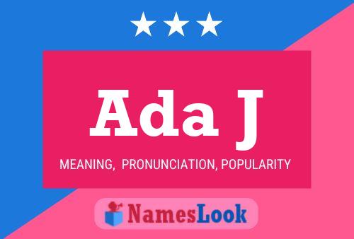 Ada J Name Poster