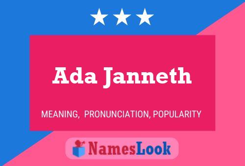 Ada Janneth Name Poster