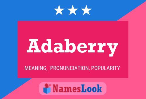 Adaberry Name Poster