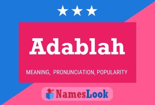 Adablah Name Poster