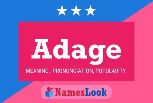 Adage Name Poster