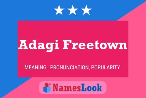 Adagi Freetown Name Poster