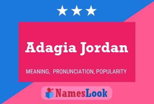 Adagia Jordan Name Poster