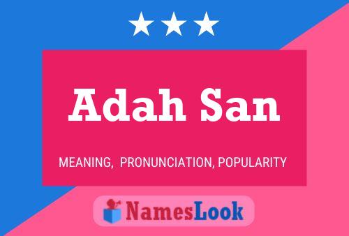 Adah San Name Poster