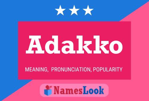 Adakko Name Poster