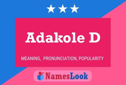 Adakole D Name Poster