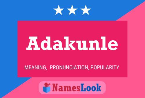 Adakunle Name Poster