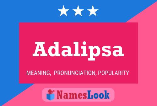 Adalipsa Name Poster