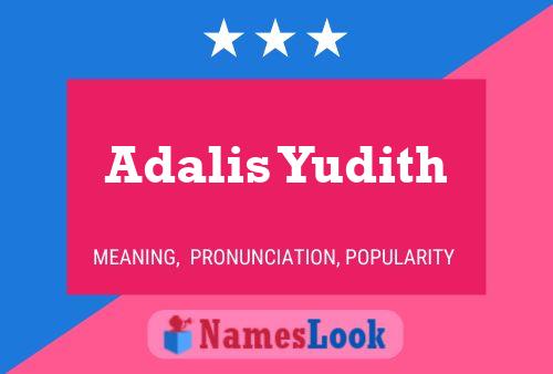 Adalis Yudith Name Poster