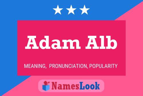 Adam Alb Name Poster