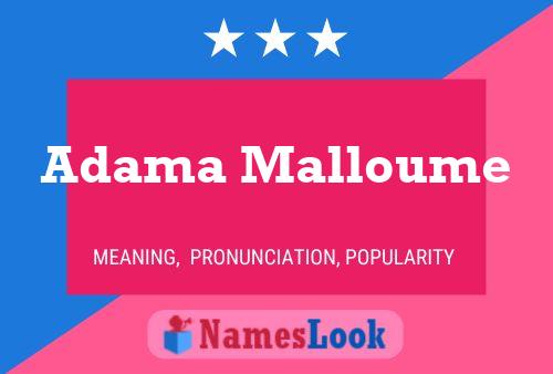 Adama Malloume Name Poster