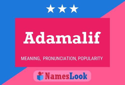 Adamalif Name Poster