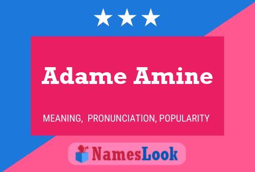 Adame Amine Name Poster