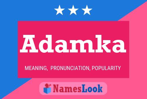 Adamka Name Poster