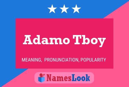 Adamo Tboy Name Poster