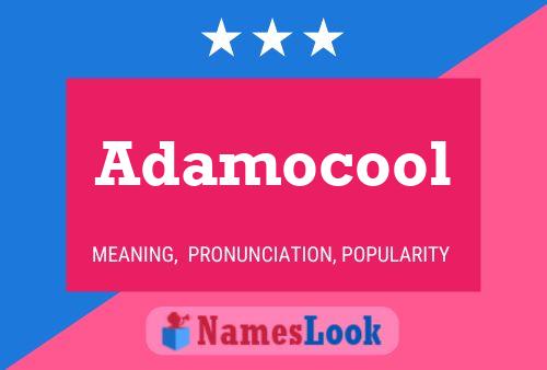 Adamocool Name Poster