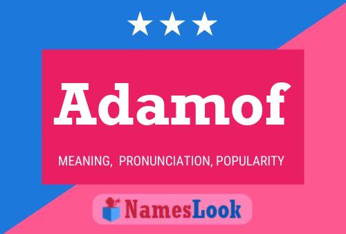 Adamof Name Poster