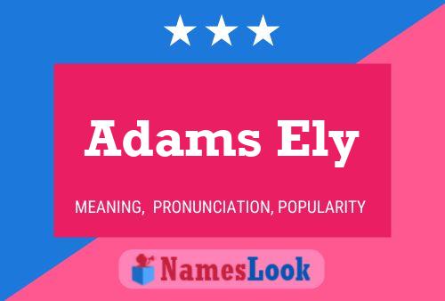 Adams Ely Name Poster