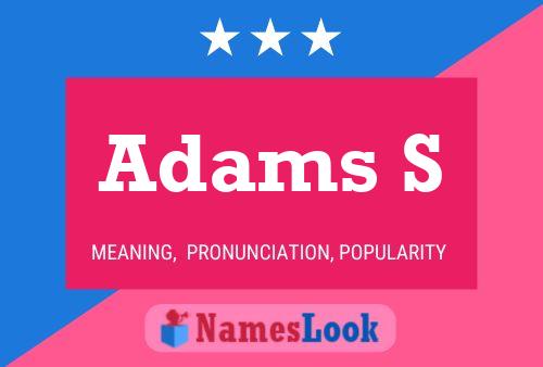 Adams S Name Poster