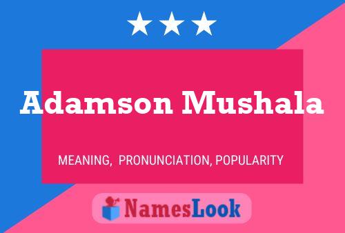 Adamson Mushala Name Poster