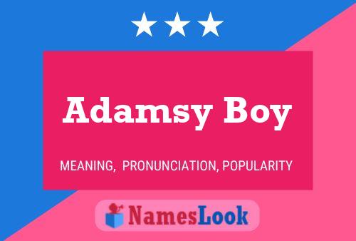 Adamsy Boy Name Poster