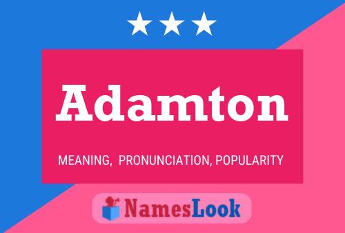 Adamton Name Poster