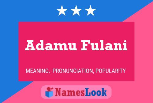 Adamu Fulani Name Poster