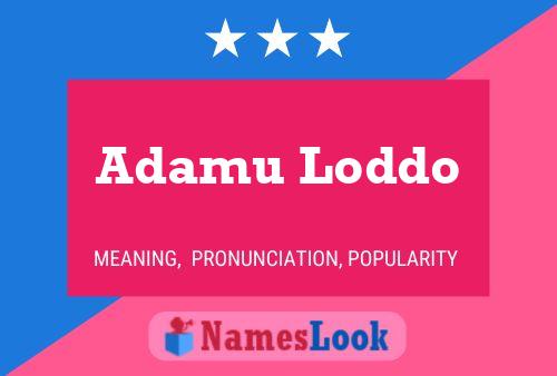 Adamu Loddo Name Poster