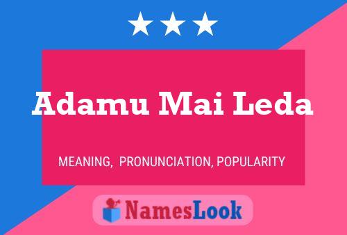 Adamu Mai Leda Name Poster