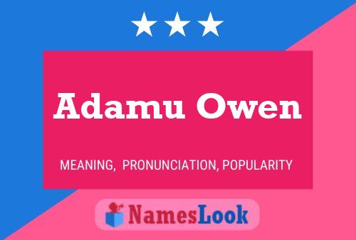 Adamu Owen Name Poster