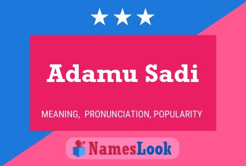 Adamu Sadi Name Poster