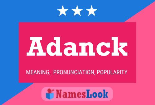 Adanck Name Poster