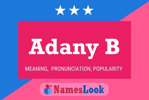 Adany B Name Poster