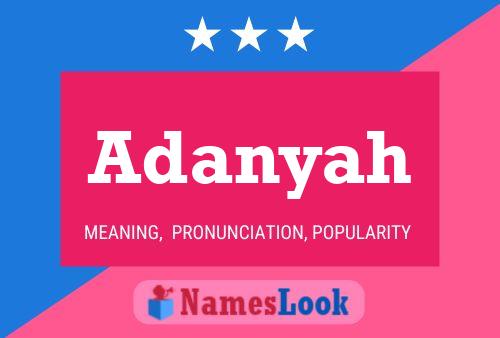 Adanyah Name Poster