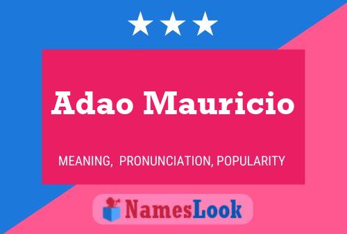 Adao Mauricio Name Poster