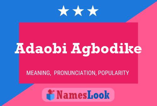 Adaobi Agbodike Name Poster