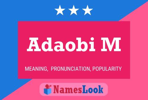 Adaobi M Name Poster