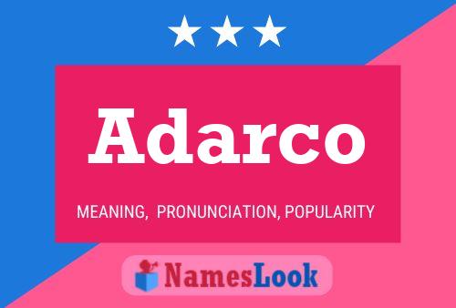 Adarco Name Poster