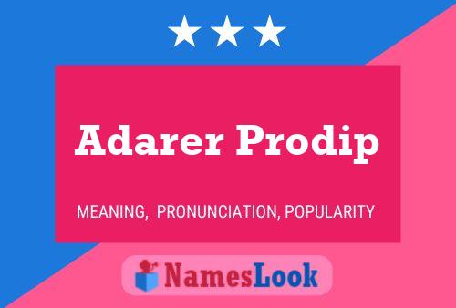 Adarer Prodip Name Poster