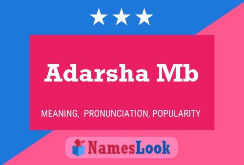 Adarsha Mb Name Poster