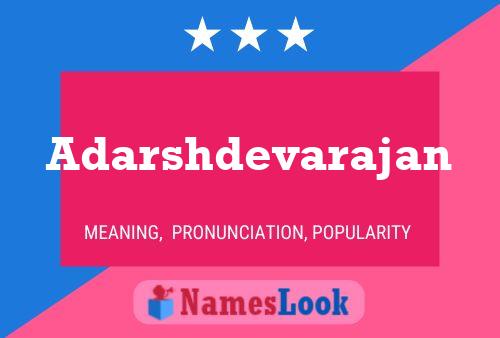 Adarshdevarajan Name Poster