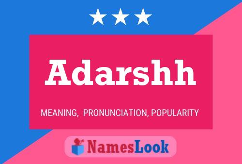 Adarshh Name Poster